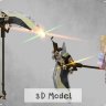 3DModel + Cold Plum Scythek - Seasons Flower Weapons [ItemsAdder、Resource_pack]